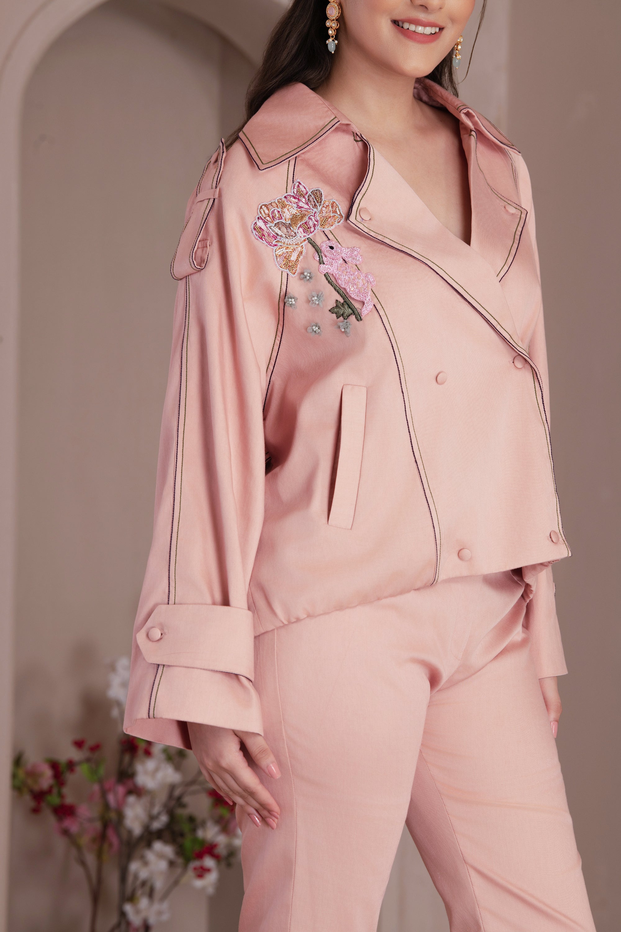 Dusty Rose Cotton Twill Co-ord Set