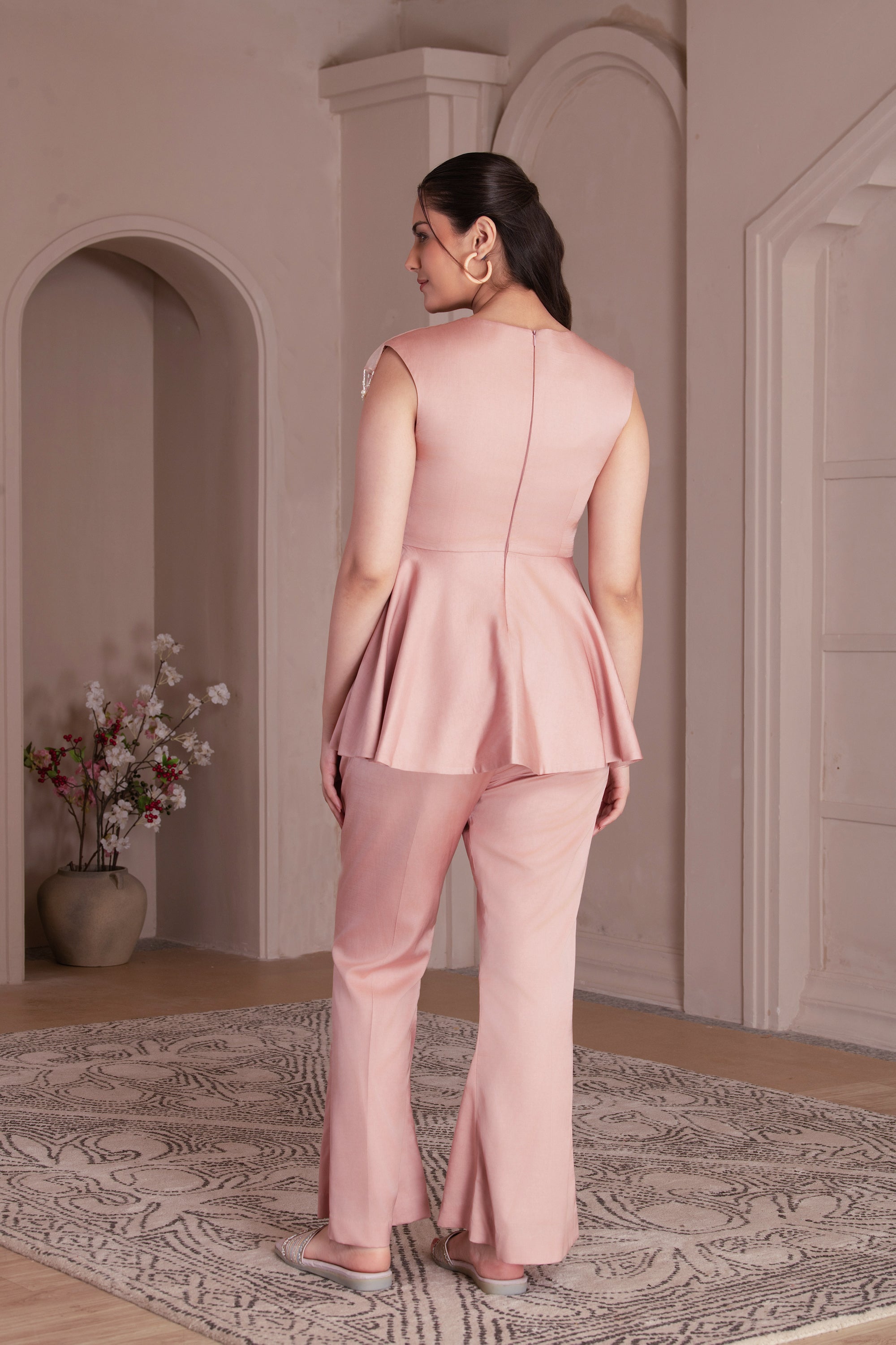 Dusty Rose Modal Satin Co-ord Set