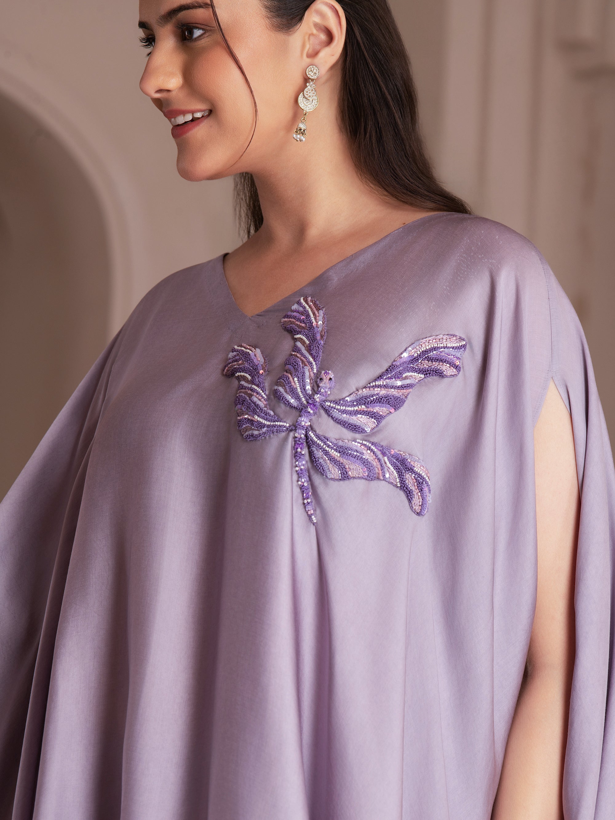 Lavender Modal Satin Co-ord Set