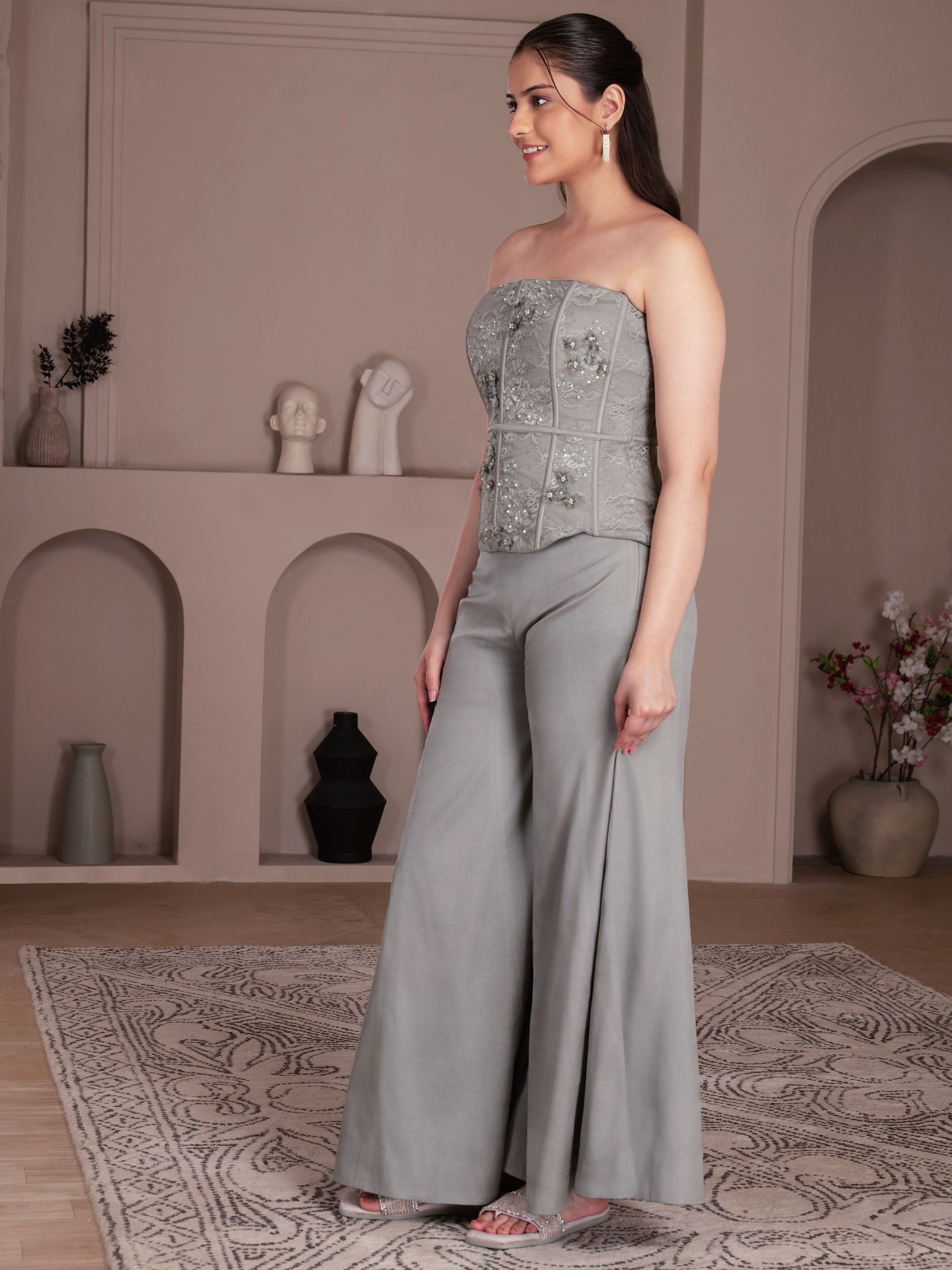 Baize Green Modal Satin Co-ord Set