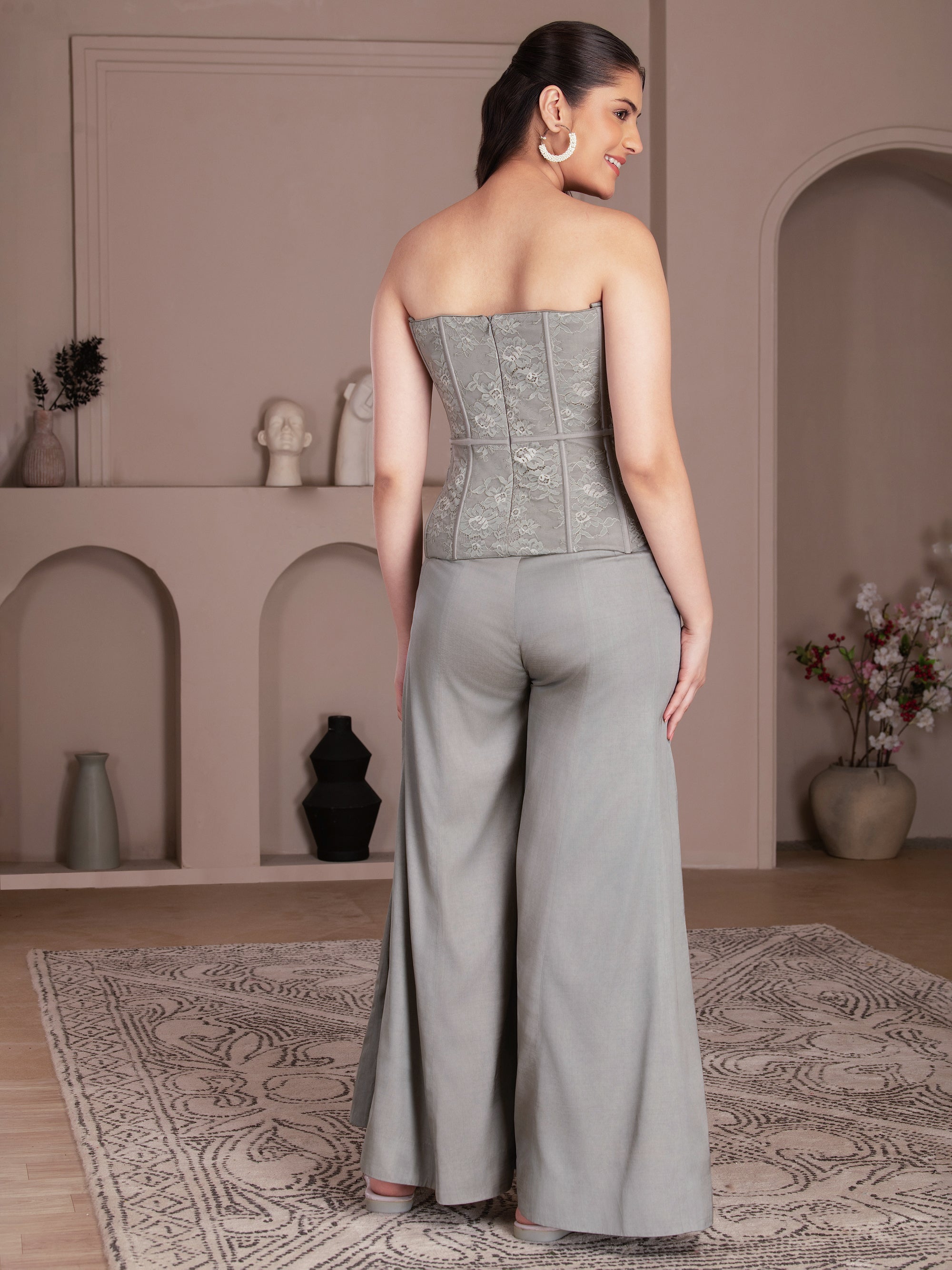 Baize Green Modal Satin Co-ord Set
